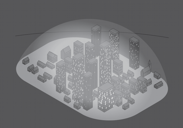 LIGHT SMOG - brings the starry sky to disappear.